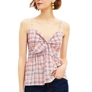 Loft plaid babydoll tank size M